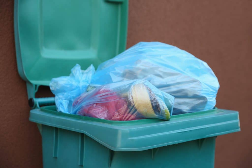 wheelie bin with bags